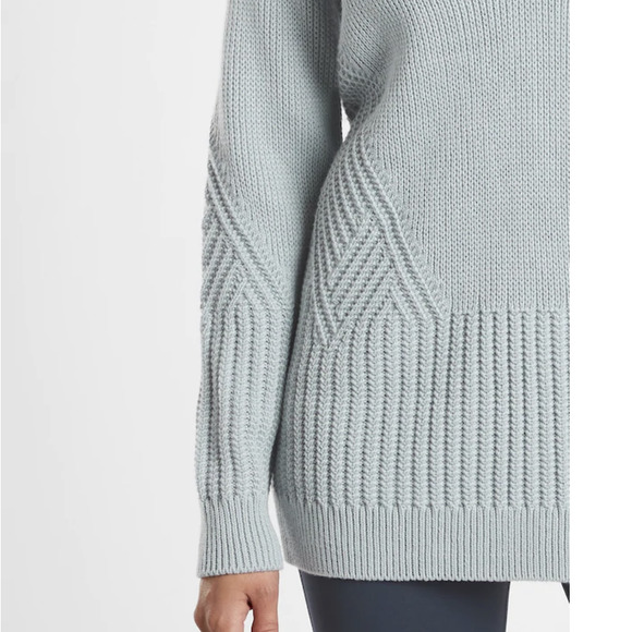 Athleta Teton V Neck Sweater NWT voyage gray - Picture 2 of 12